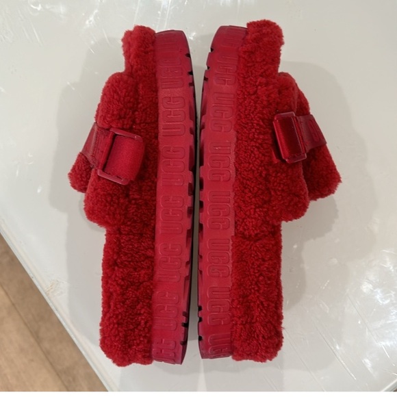 Red Ugg Platform slippers size 8 - Picture 2 of 5